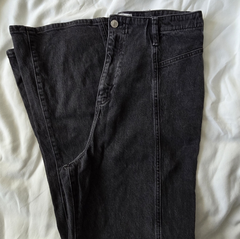 Free People We the Free Florence High Rise Flare Jeans Women 32 Denim Wide Leg - Picture 14 of 16